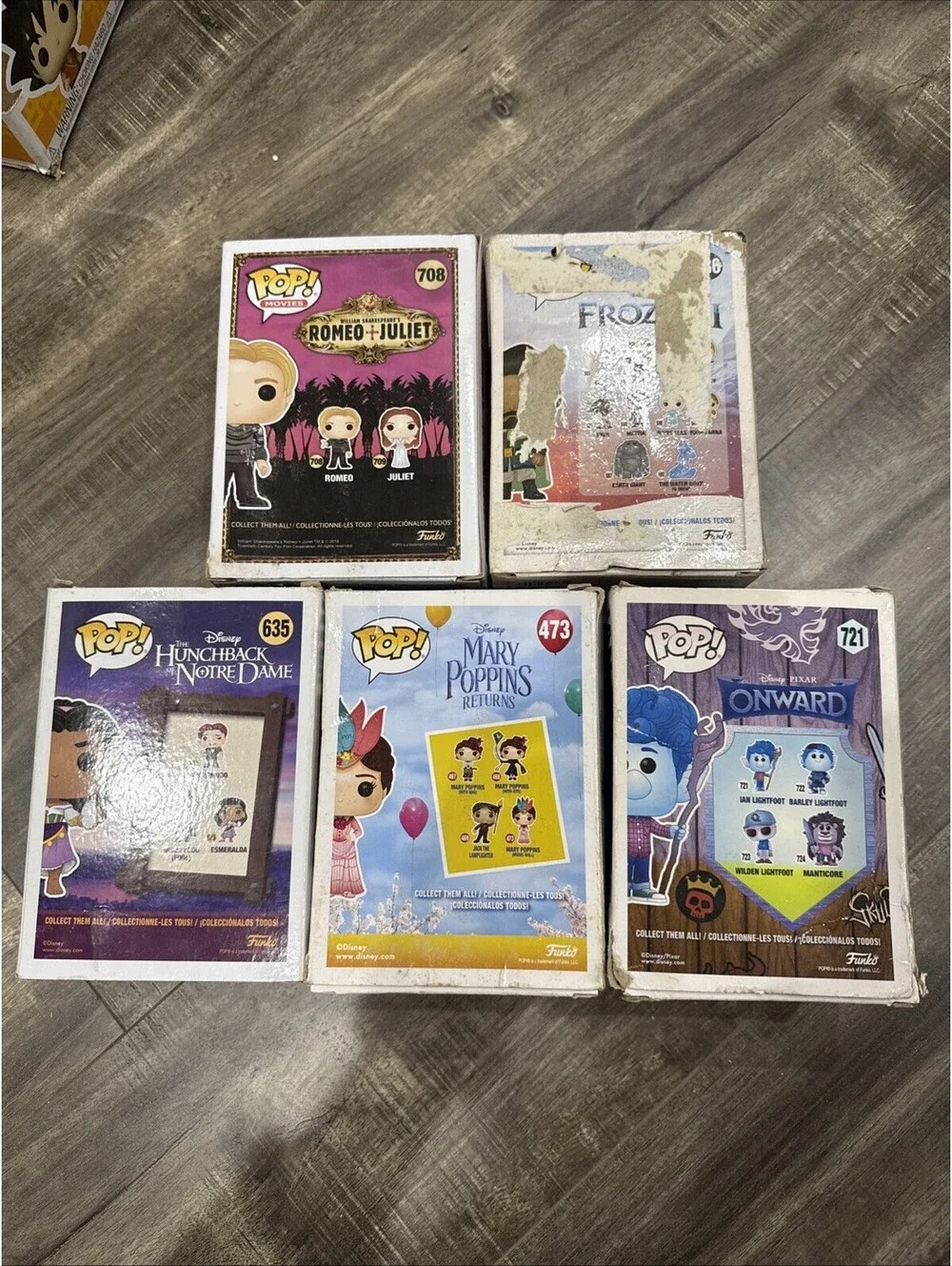 **5-LOT**  Funko Pops - Children’s Movie Themed